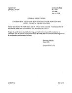 FED W-J-800F Notice 1 - Cancellation