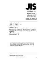 JIS C 7801:2009/AMENDMENT 1:2012